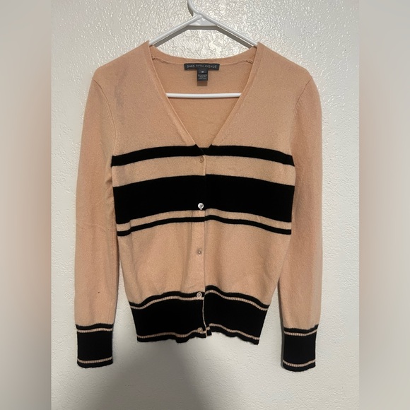 Saks Fifth Avenue 100% Cashmere cardigan - Picture 1 of 5